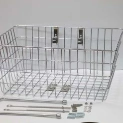 Kurv Cykel For Fastmontering Chrome Polish