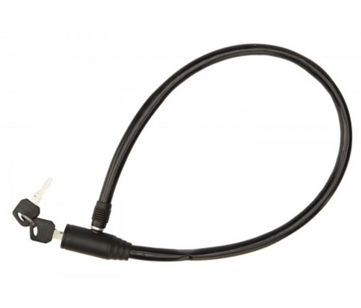 Kabellås 4,5x650 Mm Sort M/nøgle 3 Kabellås 4,5x650 Mm Sort M/nøgle