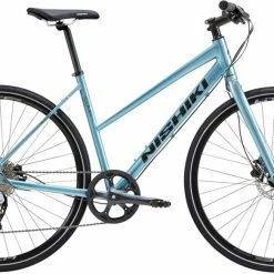 Nishiki Comp Nine Dame 9g Acera Hydr.Disc 8 Nishiki Comp Nine Dame 9g Acera Hydr.Disc -Cykelforretning nishiki comp nine dame blank blaa elcykelsalg